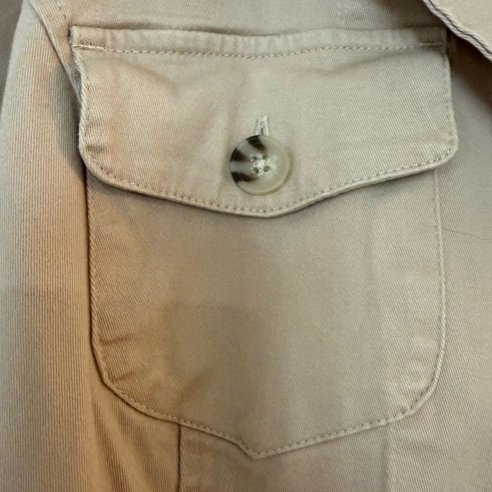 Torrid Tan Utility Jacket with Feminine Flare - Picture 4 of 8